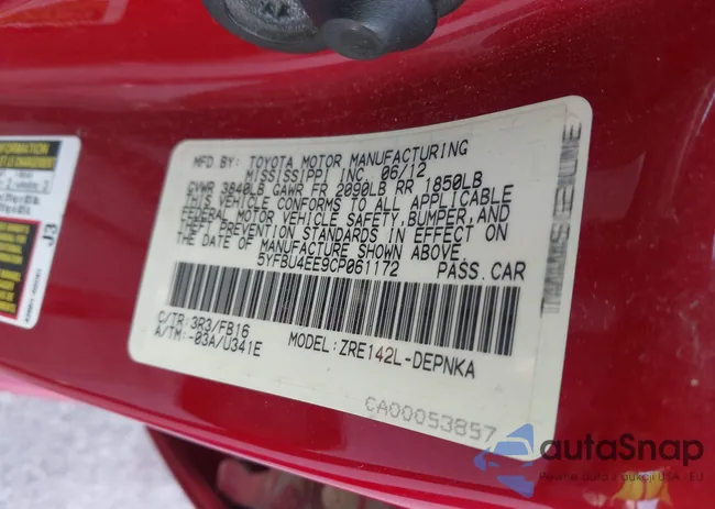 5YFBU4EE9CP061172: 43480293