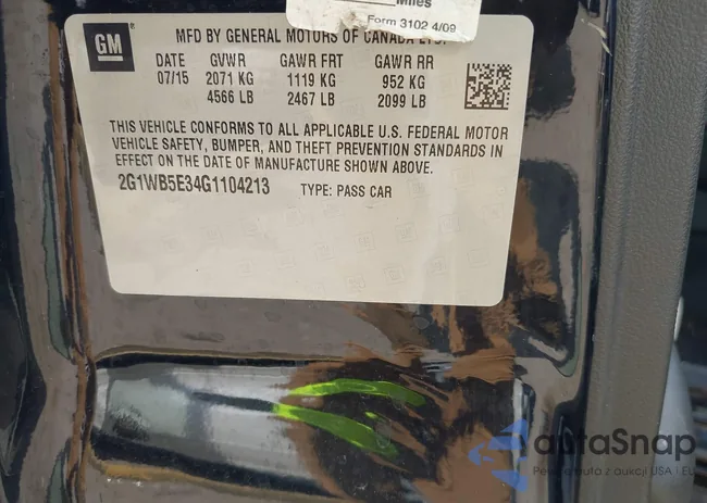 2G1WB5E34G1104213: 43480341