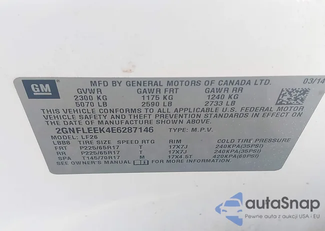 2GNFLEEK4E6287146: 43480372