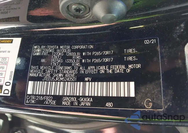 JTEEU5JR2M5240501: 43480408