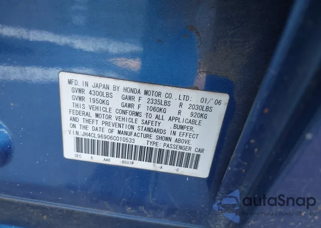 JH4CL96906C010533: 43481464