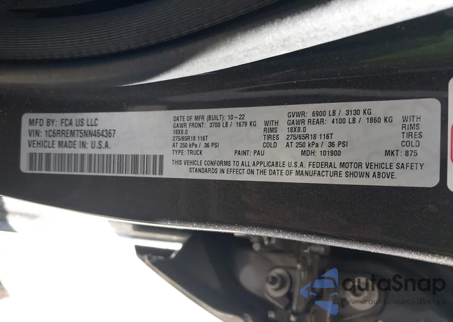 1C6RREMT5NN464367: 43481499