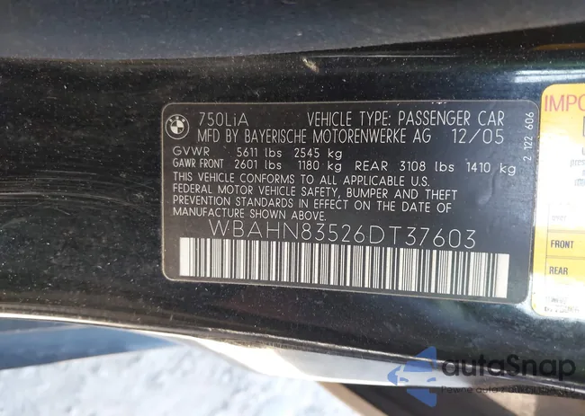 WBAHN83526DT37603: 43481757