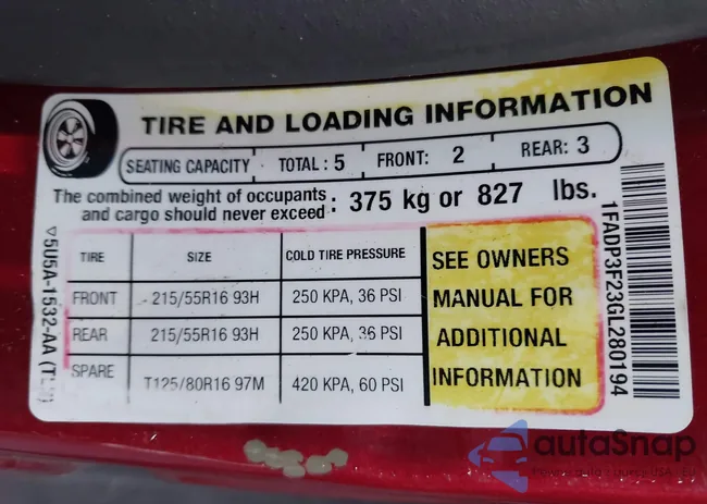 1FADP3F23GL280194: 43481857