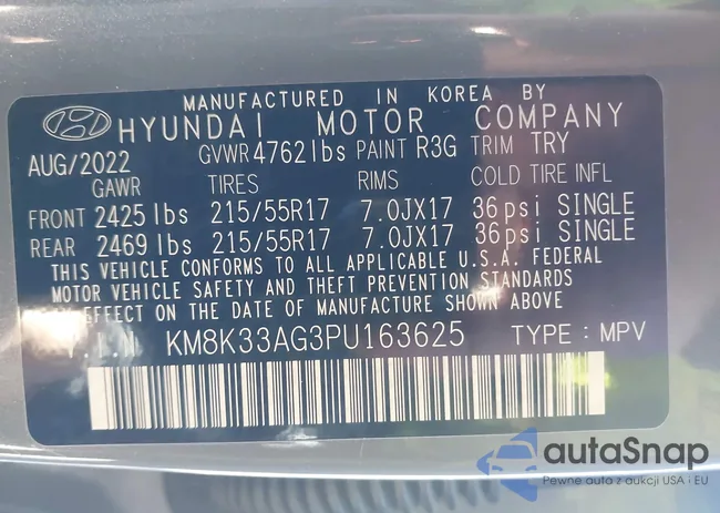 KM8K33AG3PU163625: 43481878