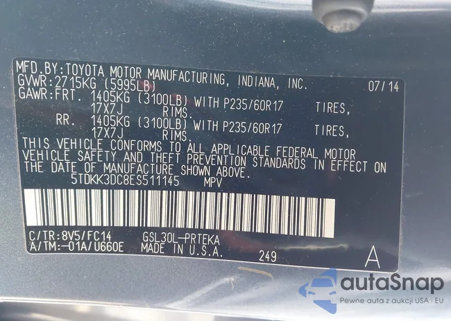 5TDKK3DC8ES511145: 43481982