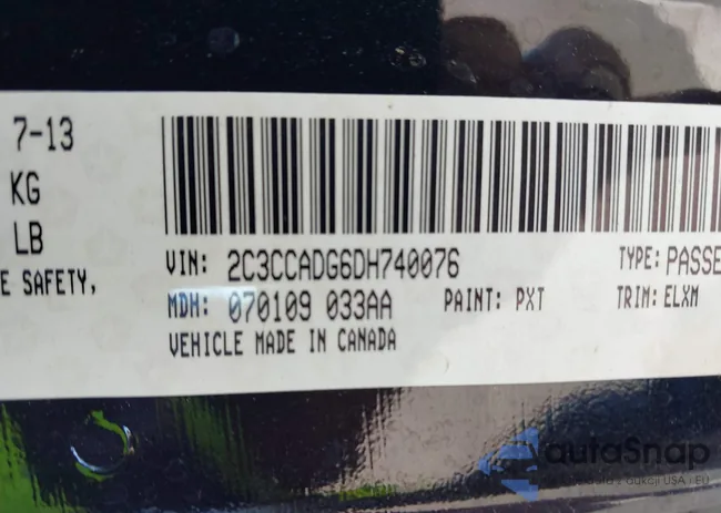 2C3CCADG6DH740076: 43481122