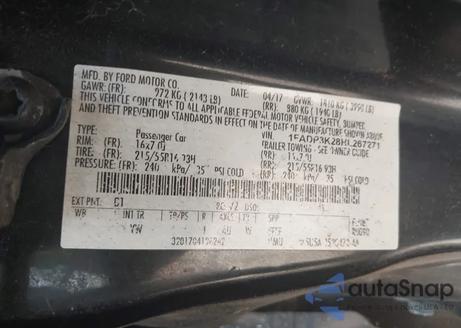 1FADP3K28HL267271: 43481238