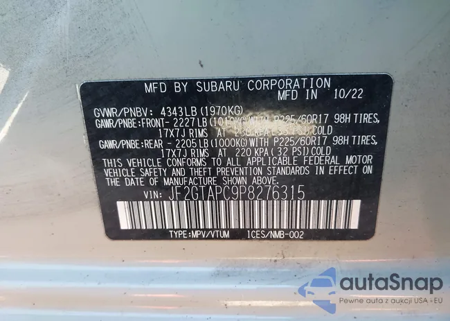 JF2GTAPC9P8276315: 43481248