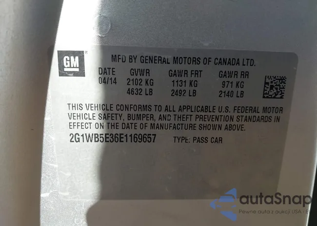 2G1WB5E36E1169657: 43481348