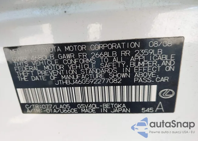 JTHBJ46G592277082: 43482456