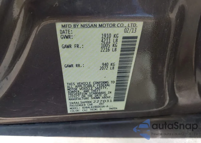 1N4AL3AP0DC227031: 43482493