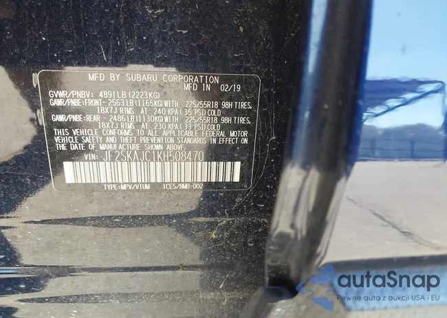 JF2SKAJC1KH508470: 43482553