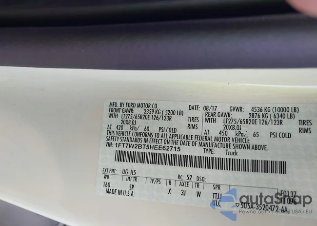 1FT7W2BT5HEE62715: 43482629