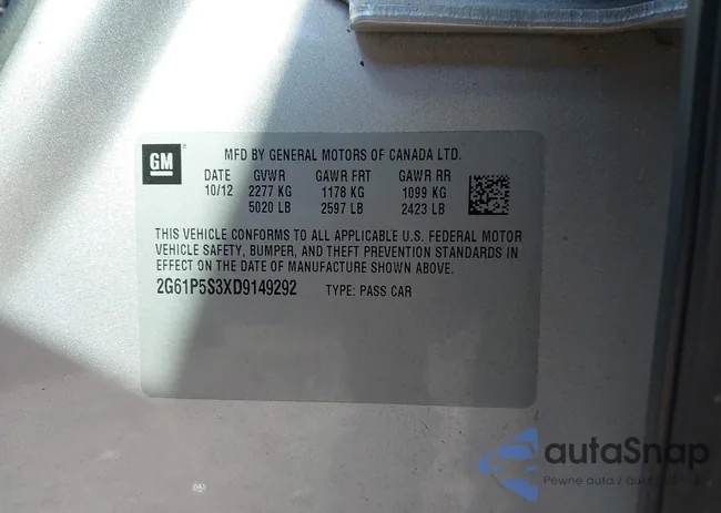 2G61P5S3XD9149292: 43482675