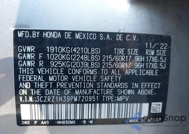 3CZRZ1H39PM720951: 43482703