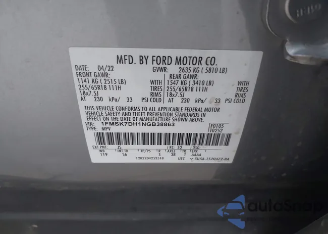 1FMSK7DH1NGB38863: 43482714