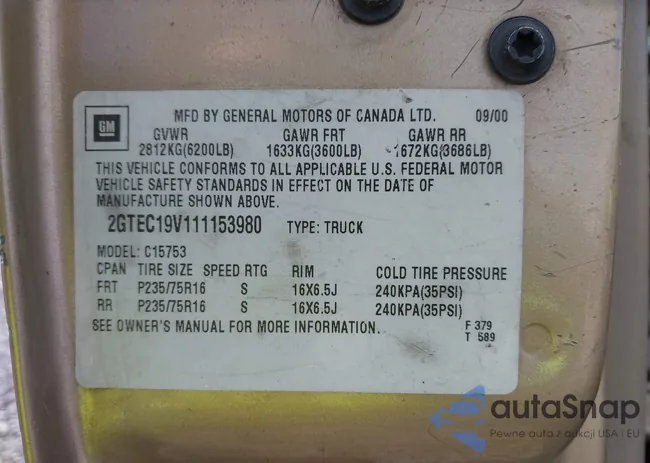 2GTEC19V111153980: 43482717