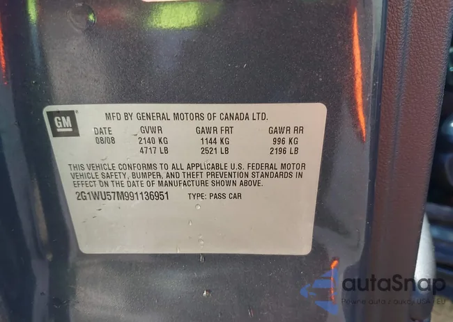 2G1WU57M991136951: 43482757