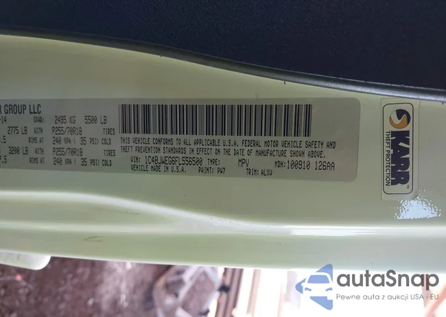 1C4BJWEG6FL556500: 43482767