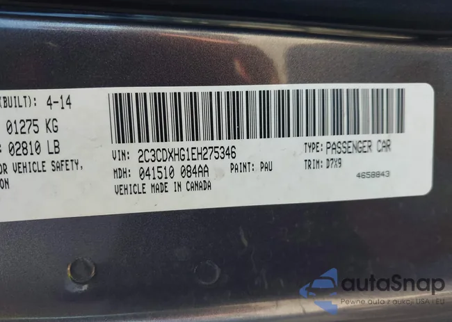 2C3CDXHG1EH275346: 43482800