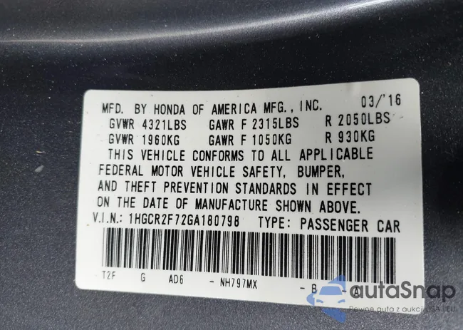 1HGCR2F72GA180798: 43482837