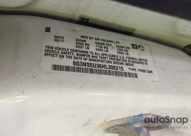 6G3NS5U36HL306215: 43482913