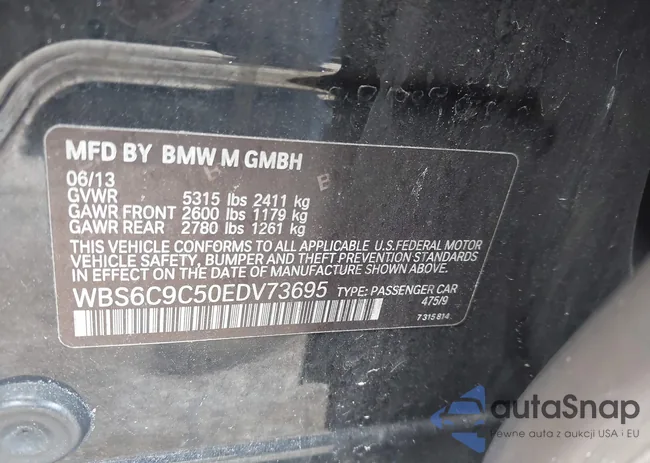 WBS6C9C50EDV73695: 43483000