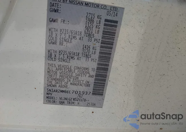 5N1AR2MM6EC701937: 43482103