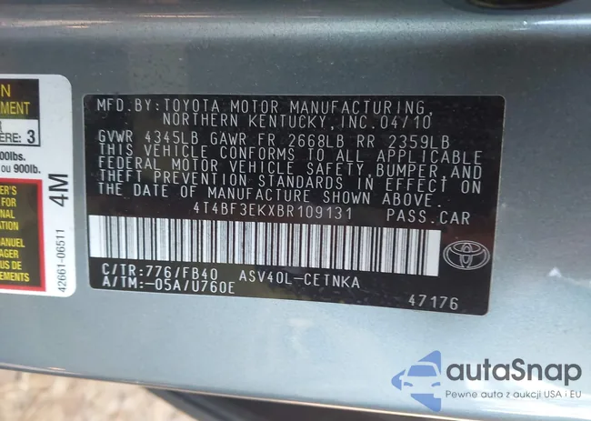 4T4BF3EKXBR109131: 43483457