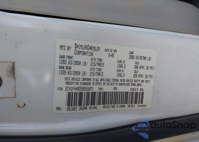 2C4GP44R55R593071: 43483484