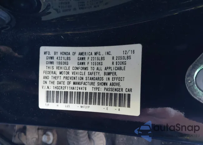 1HGCR2F11HA124476: 43483614