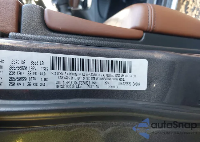 1C4RJFJG4JC274823: 43483647