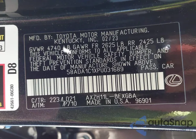 58ADA1C1XPU031689: 43483746