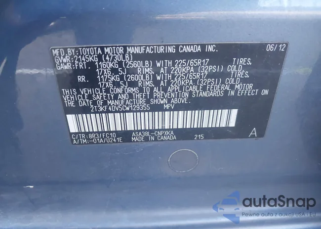 2T3KF4DV5CW129355: 43483811