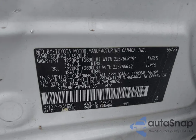 2T3E6RFV1PW044106: 43483941