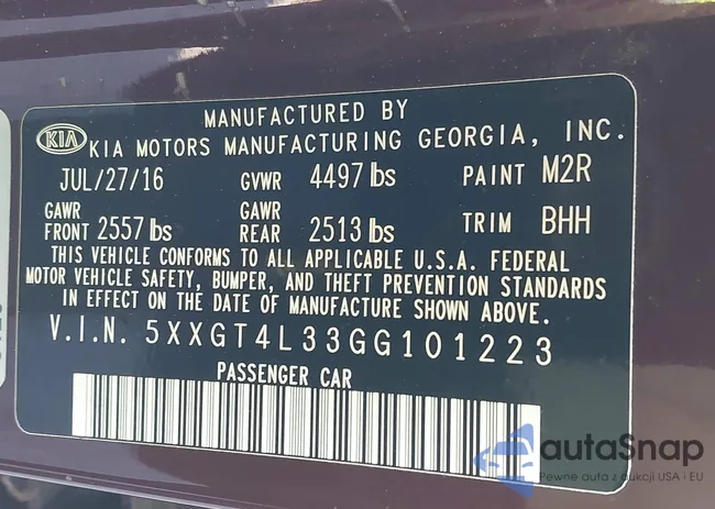 5XXGT4L33GG101223: 43483983