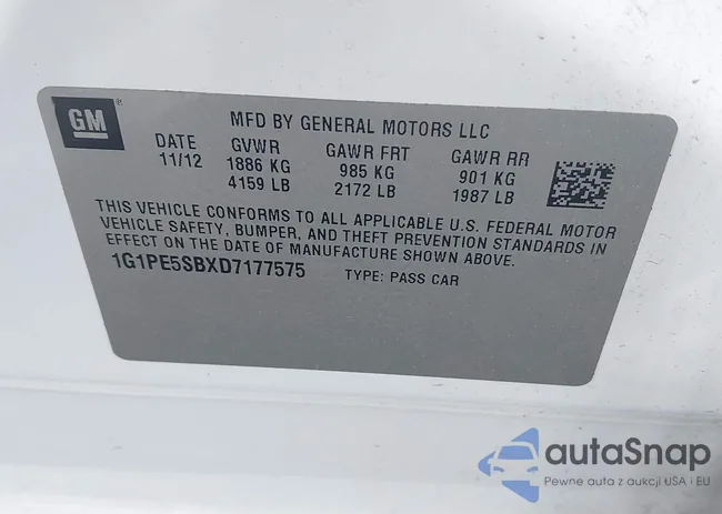 1G1PE5SBXD7177575: 43483993