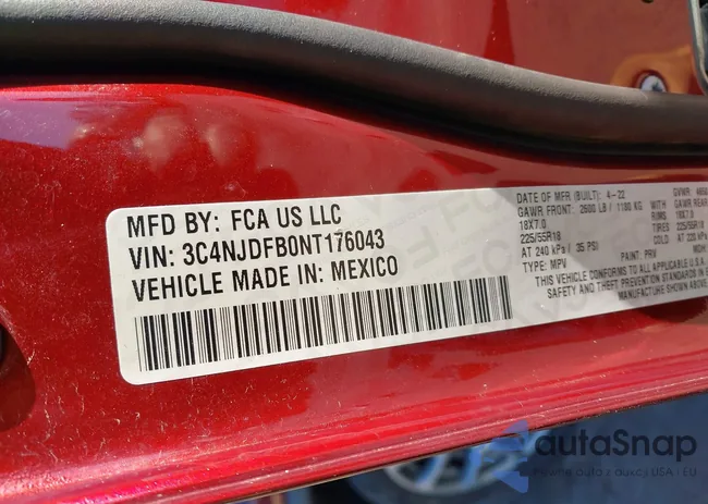 3C4NJDFB0NT176043: 43484047