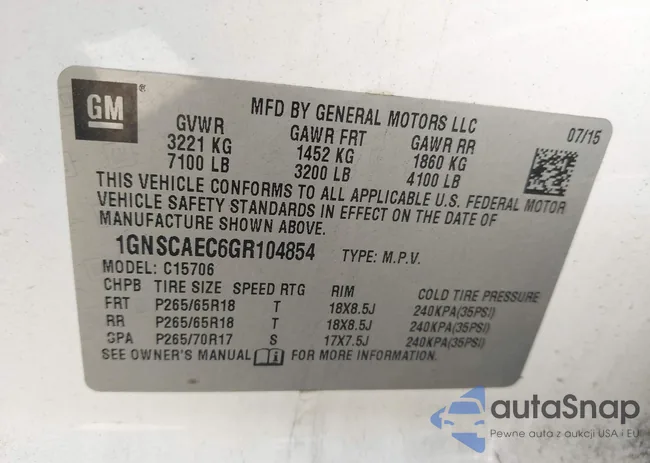 1GNSCAEC6GR104854: 43483058