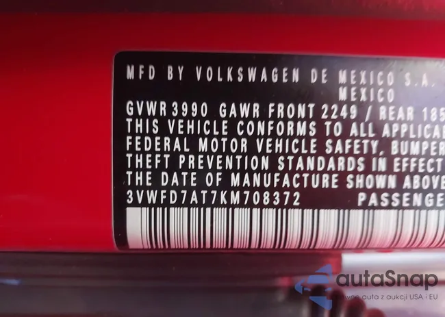 3VWFD7AT7KM708372: 43483099