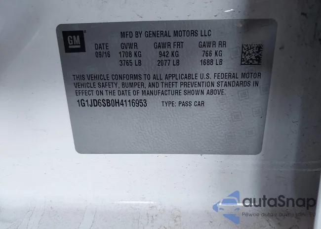 1G1JD6SB0H4116953: 43483105