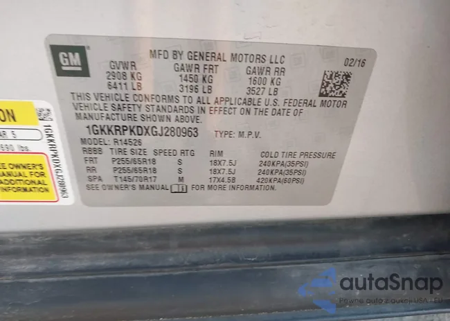 1GKKRPKDXGJ280963: 43483315