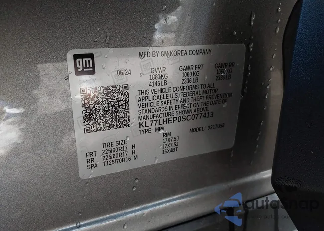 KL77LHEP0SC077413: 43483446