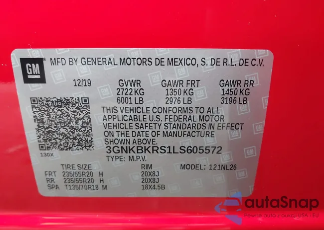 3GNKBKRS1LS605572: 43484552