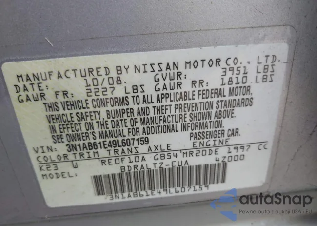 3N1AB61E49L607159: 43484774