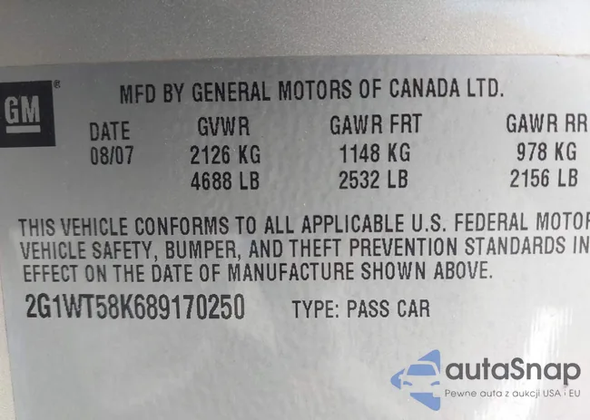 2G1WT58K689170250: 43484847