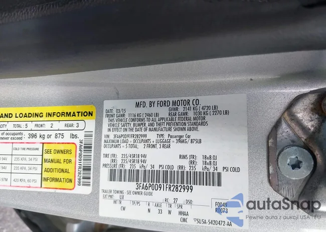 3FA6P0D91FR282999: 43484871