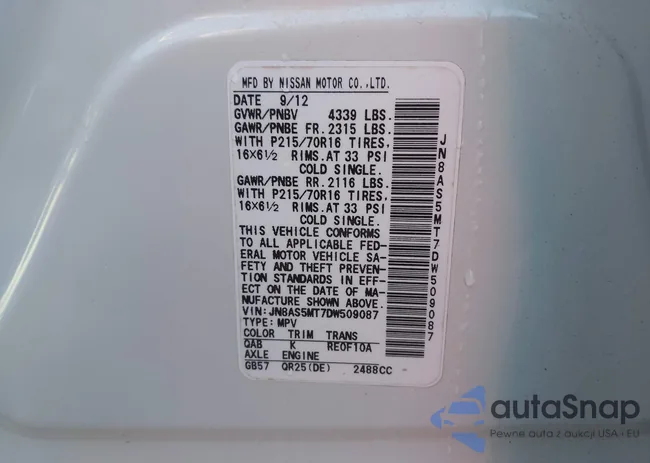 JN8AS5MT7DW509087: 43484215