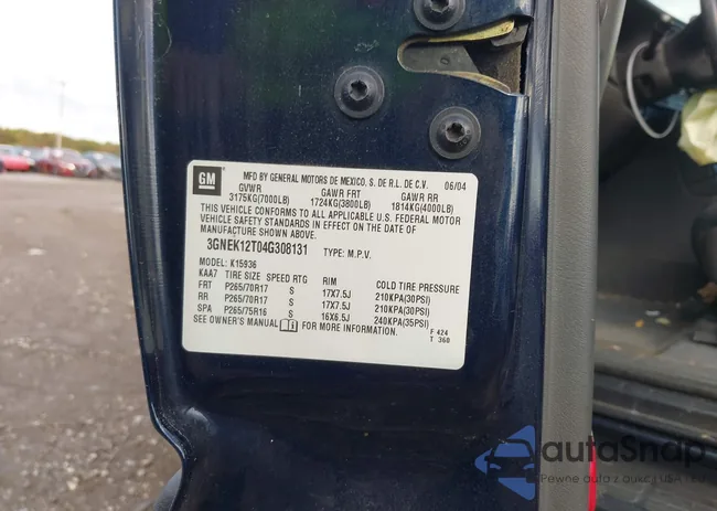 3GNEK12T04G308131: 43484221